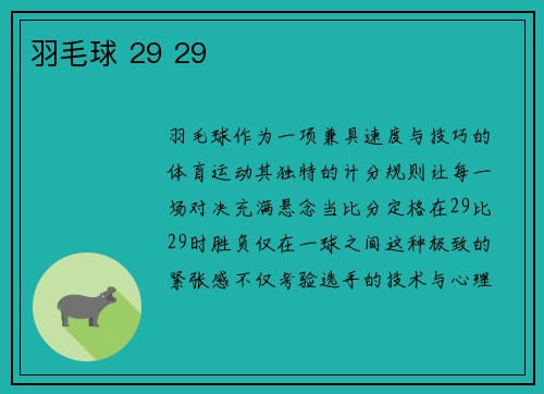 羽毛球 29 29
